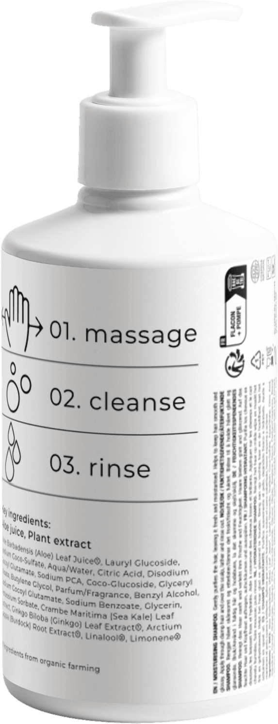 CORE. daily balancing shampoo, ingredient panel